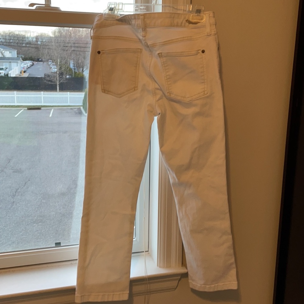 Anthropology White Stretch Jeans
